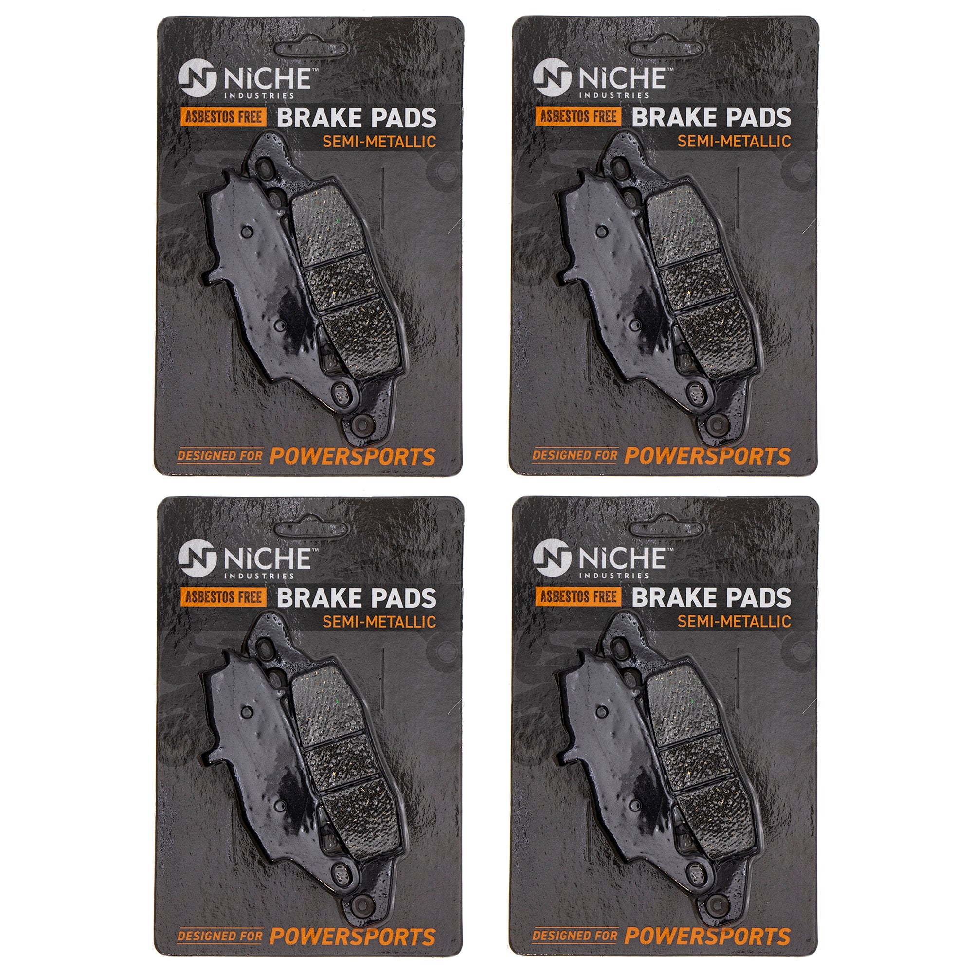 Front Semi-Metallic Brake Pad Set 4-Pack for zOTHER Suzuki Kawasaki ZR7S Z750S Vulcan NICHE 519-KPA2388D