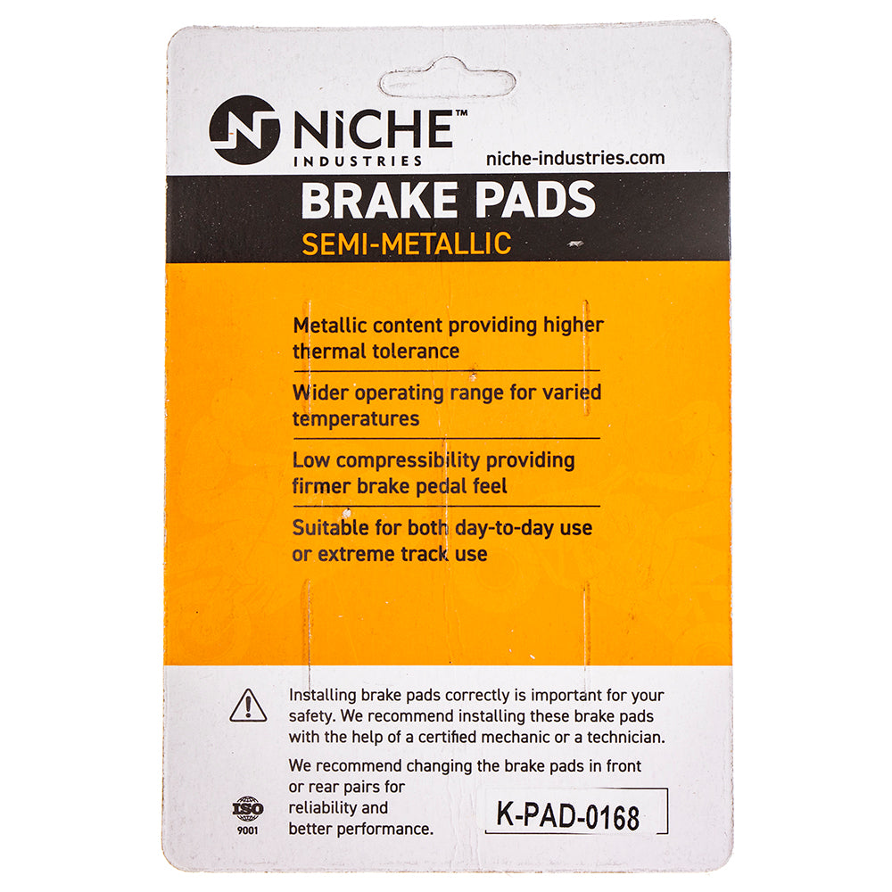 NICHE 519-KPA2380D Brake Pad Set 4-Pack for Harley Davidson Softail