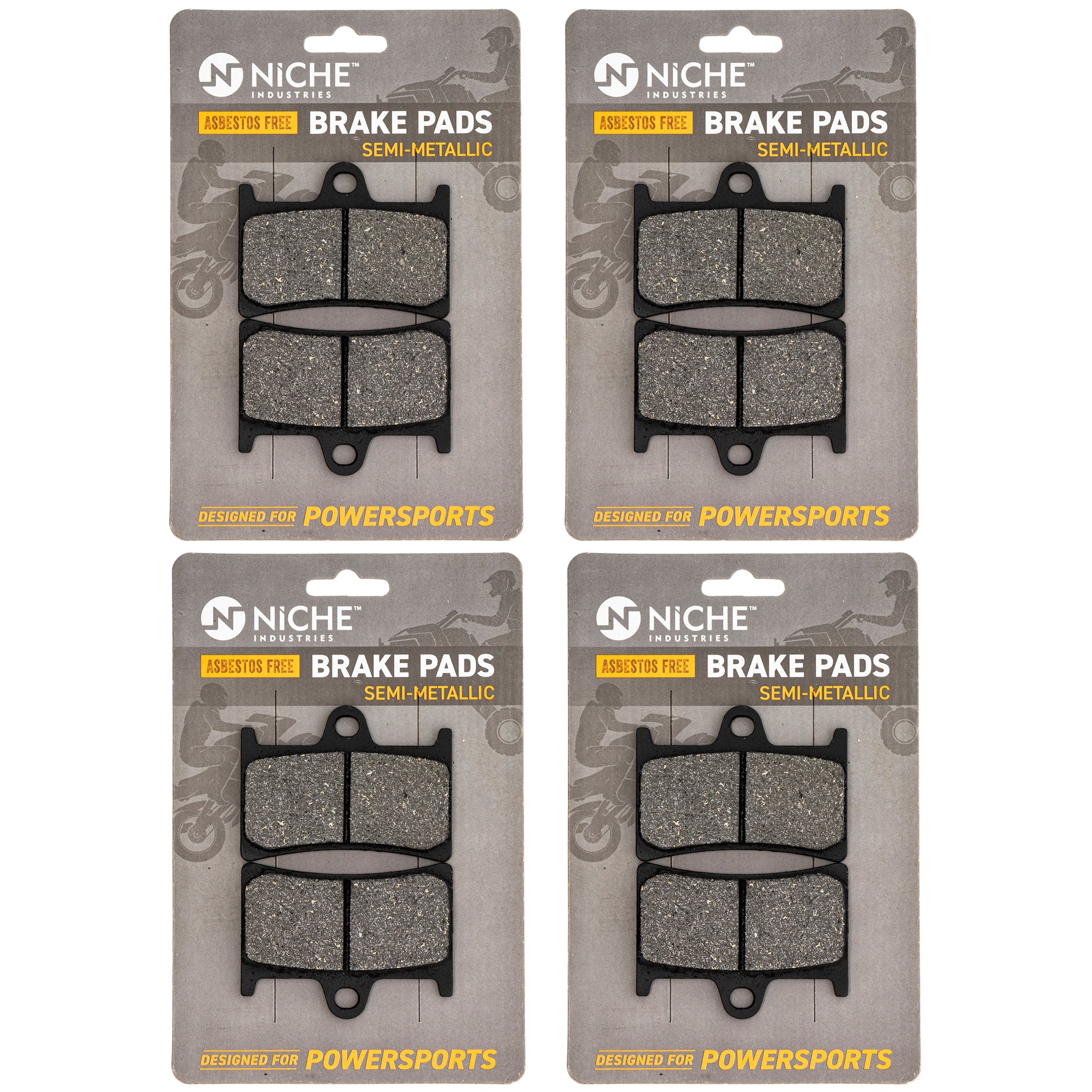 Front Semi-Metallic Brake Pad Set 4-Pack for zOTHER Yamaha YZF600R YZF1000R YZF NICHE 519-KPA2381D