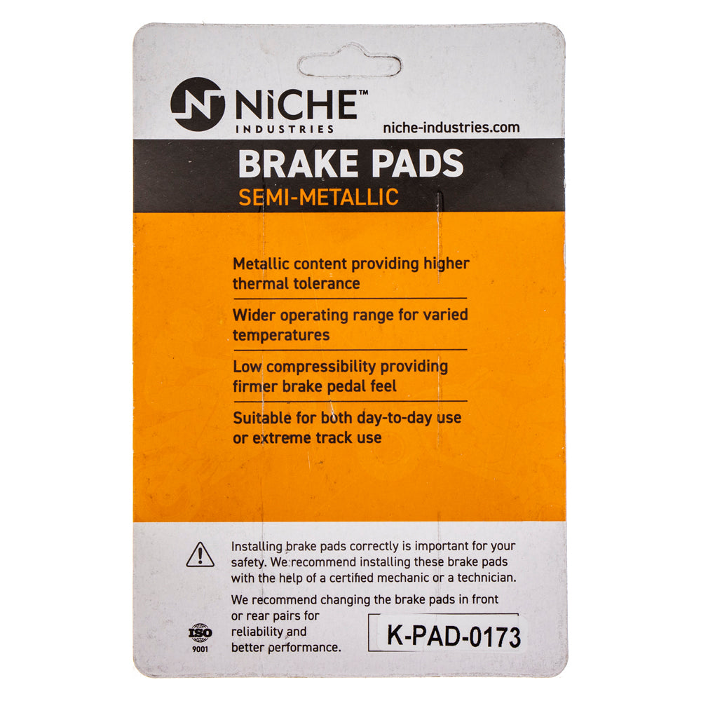 NICHE 519-KPA2395D Brake Pad Set 2-Pack for Victory Triumph Suzuki