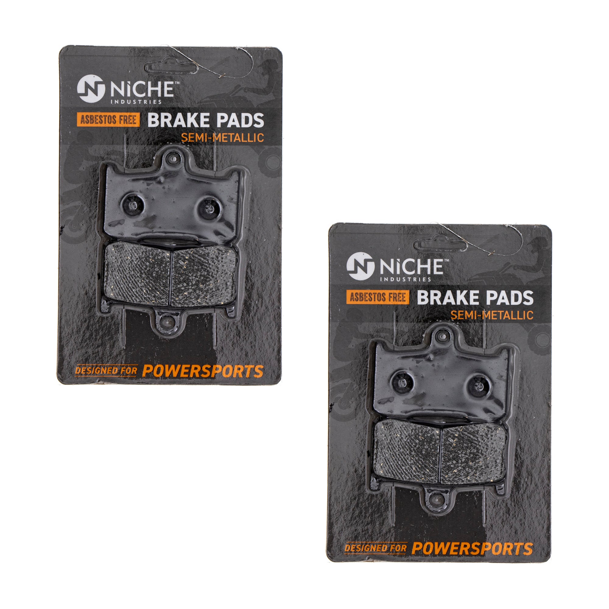 Front Semi-Metallic Brake Pad Set 2-Pack for Victory Triumph Suzuki Polaris Kawasaki Vegas NICHE 519-KPA2395D