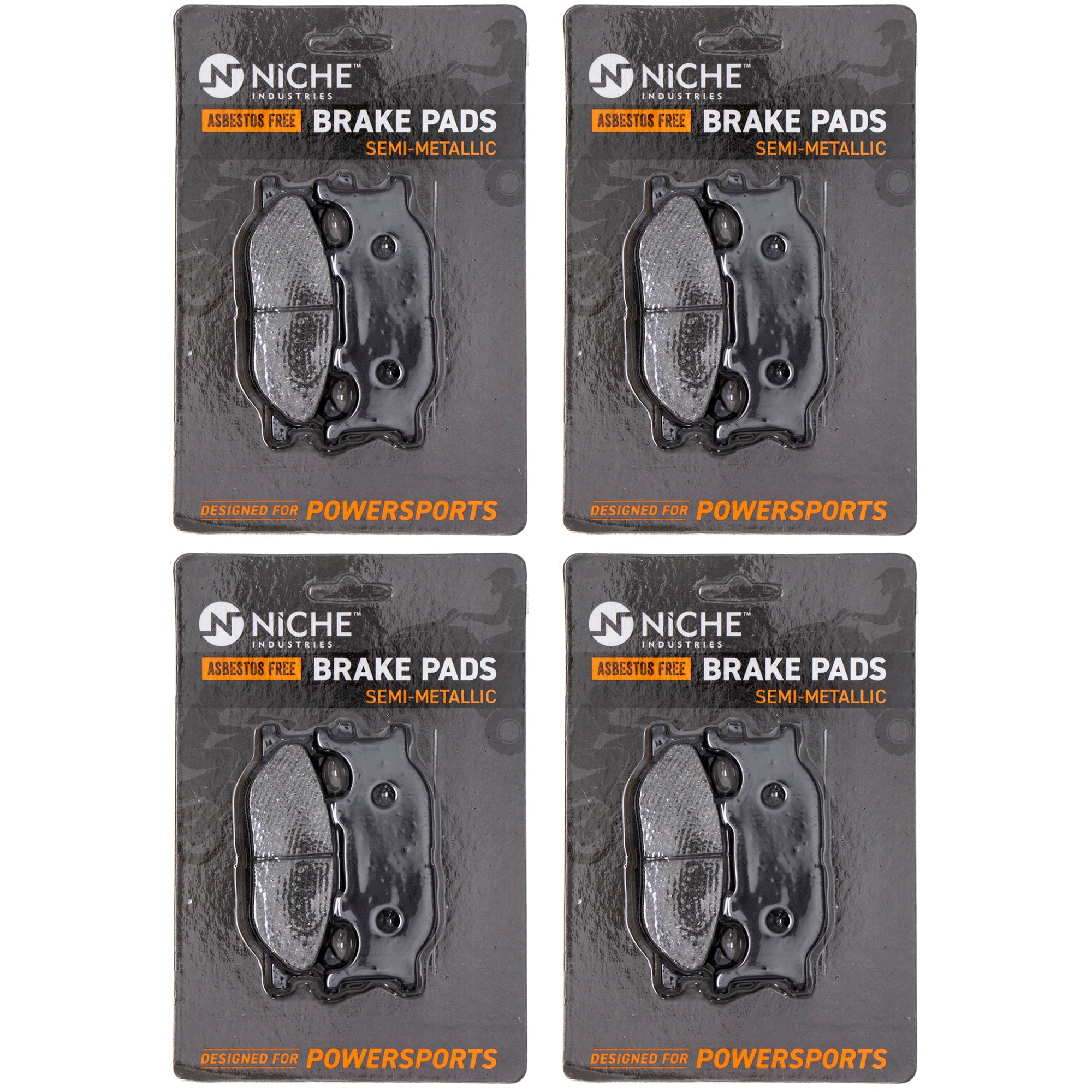 Front Semi-Metallic Brake Pad Set 4-Pack for zOTHER Yamaha Virago V Morphous FZ6R NICHE 519-KPA2397D