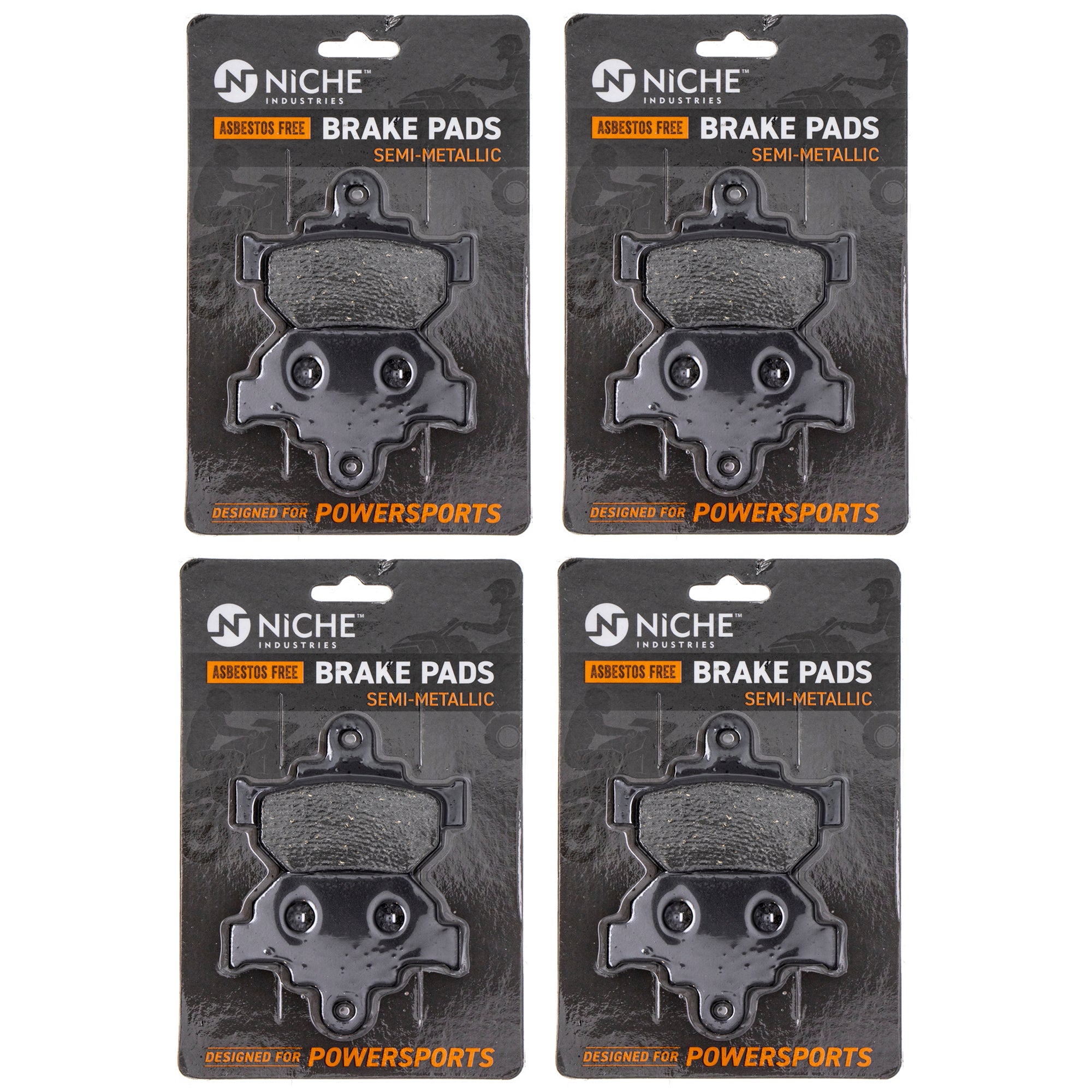 Front Semi-Metallic Brake Pad Set 4-Pack for zOTHER Suzuki Savage GZ250 Boulevard NICHE 519-KPA2390D