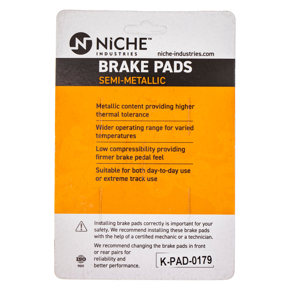 NICHE 519-KPA2391D Brake Pad Set 2-Pack for zOTHER Suzuki Kawasaki