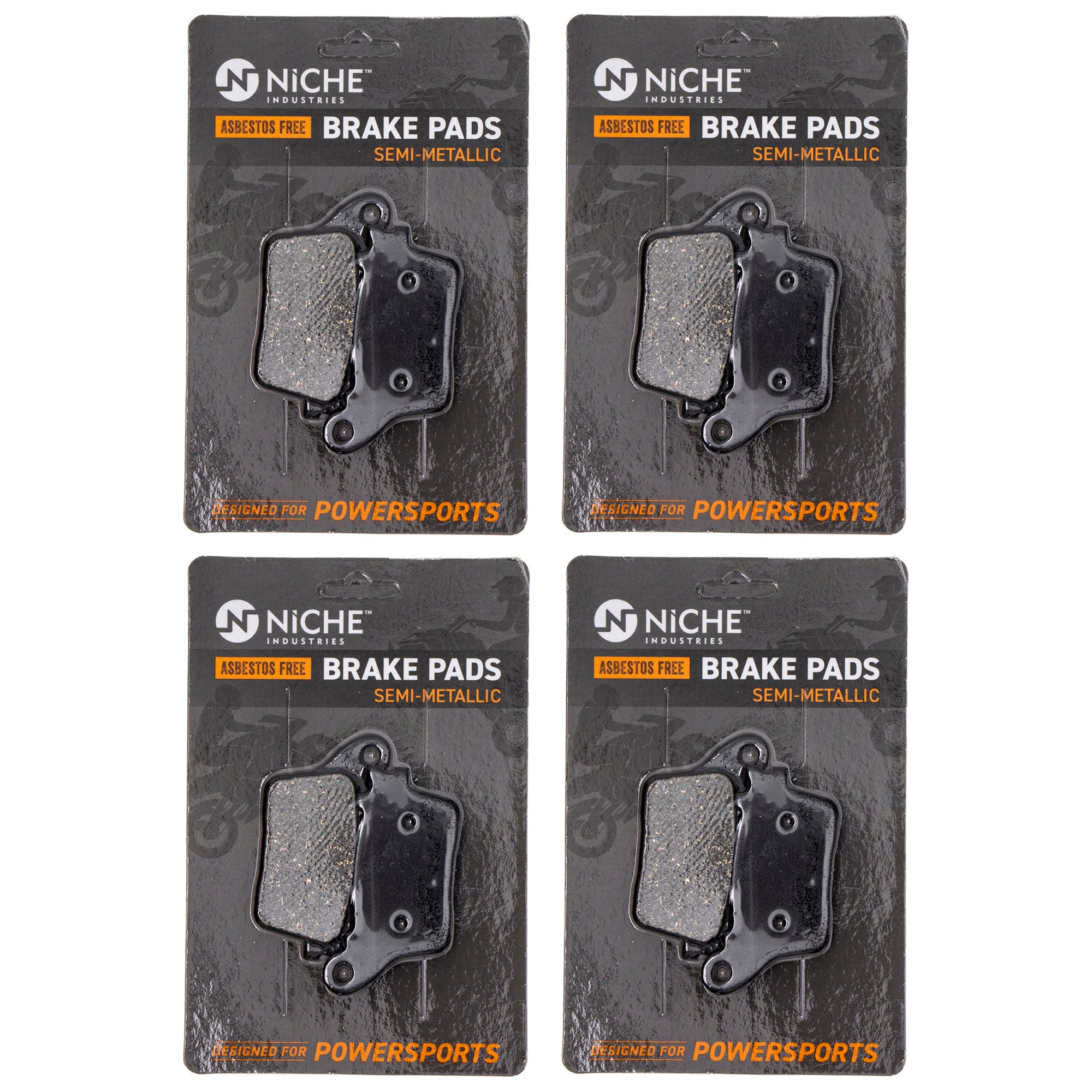 Rear Brake Pads Kit Semi-Metallic 4-Pack for zOTHER Yamaha Suzuki Kawasaki Honda YZF Ninja NICHE 519-KPA2303D