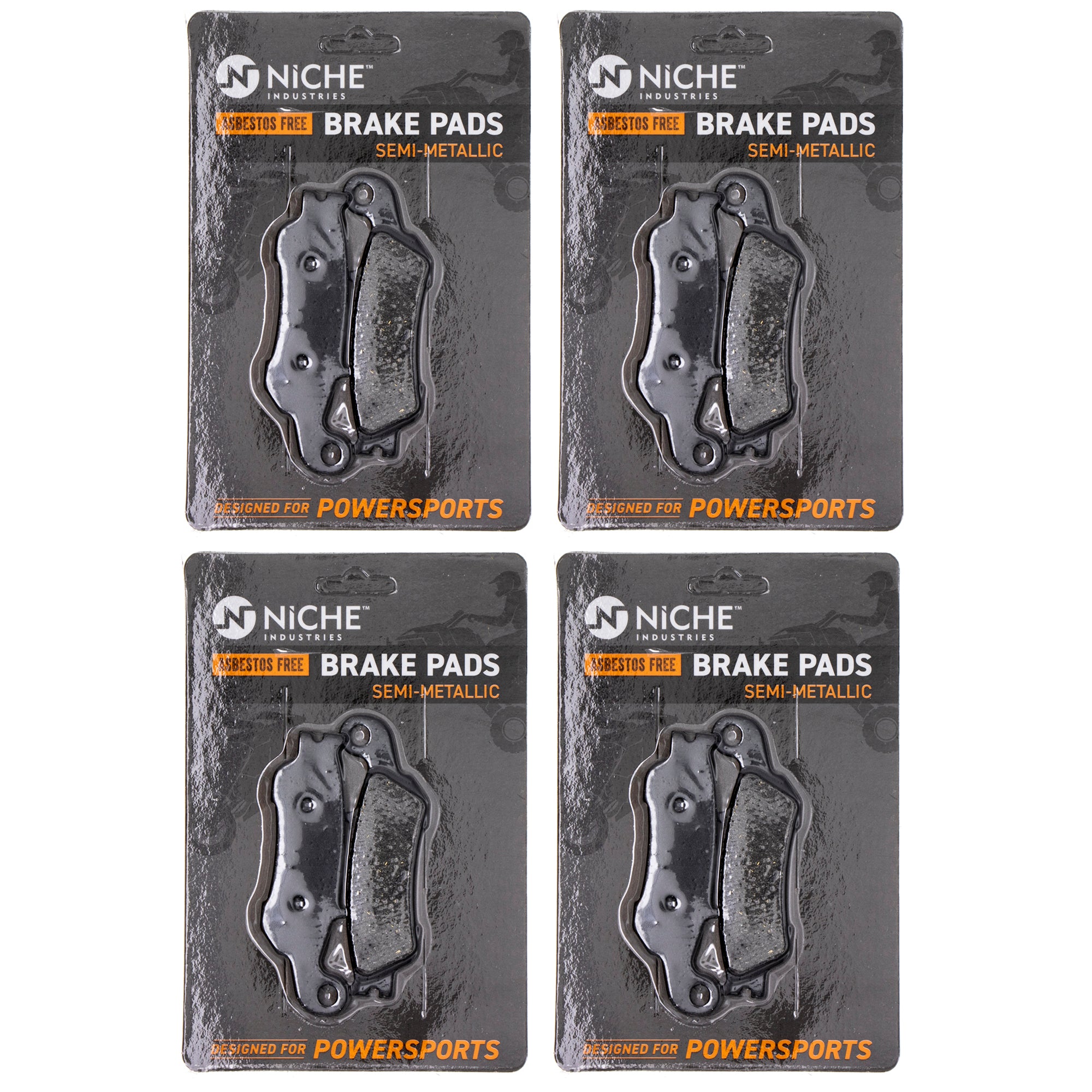 Front Semi-Metallic Brake Pad Set 4-Pack for zOTHER Yamaha YZ450FX YZ450F YZ250X YZ250FX NICHE 519-KPA2304D