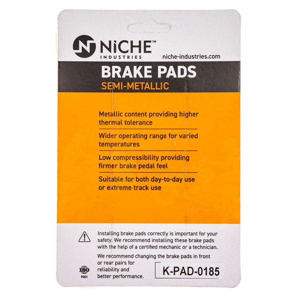 NICHE 519-KPA2307D Brake Pad Set 2-Pack for zOTHER Suzuki Kawasaki