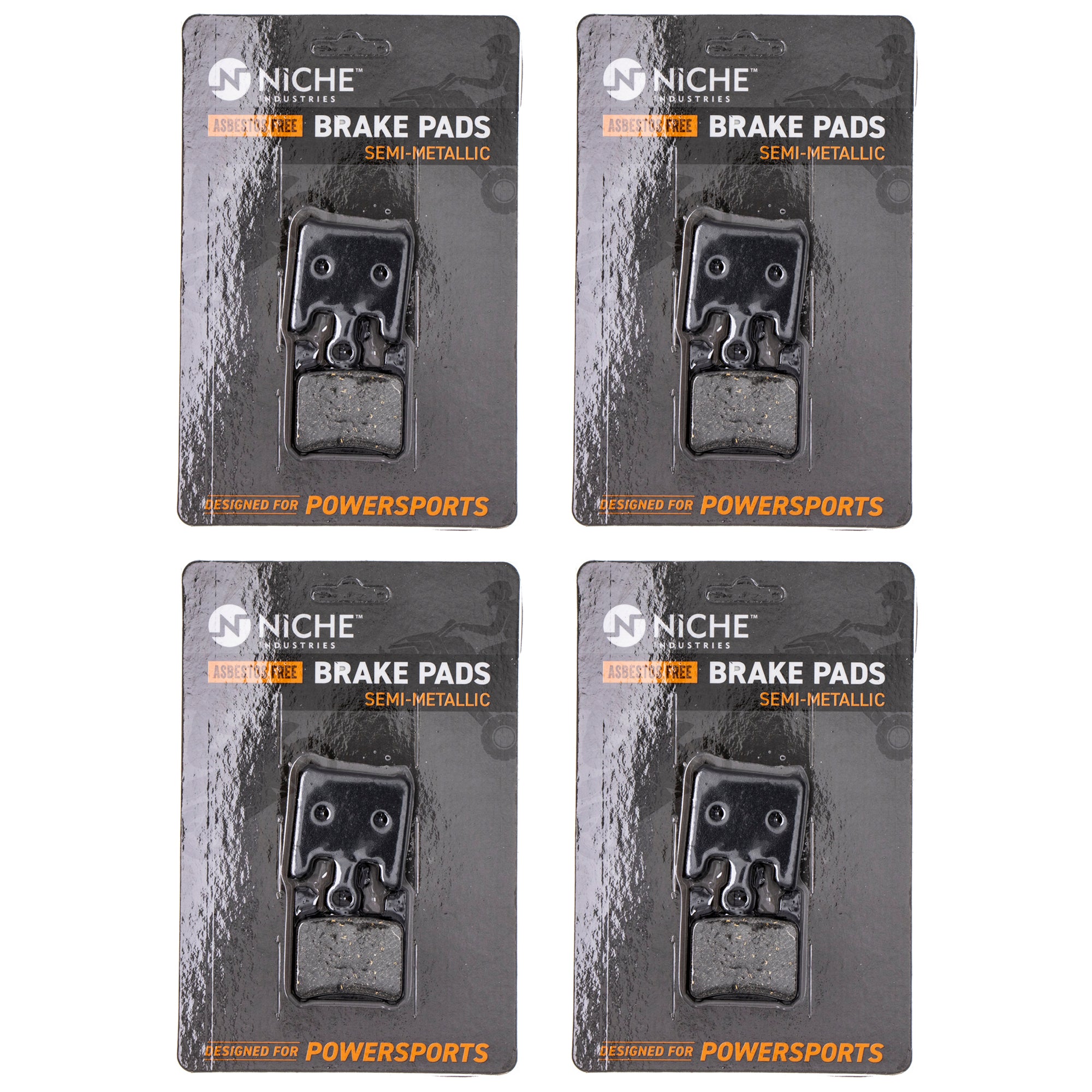 Front Semi-Metallic Brake Pad Set 4-Pack for zOTHER Suzuki Kawasaki Vulcan Ninja GSXR1000 NICHE 519-KPA2307D