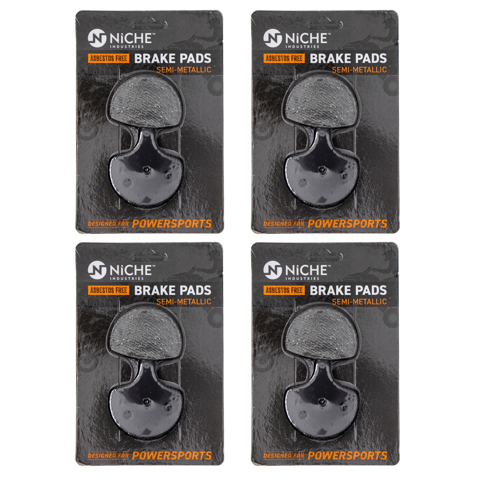 Front Semi-Metallic Brake Pad Set 4-Pack for Harley Davidson XR1000 XLX Tour Sportster NICHE 519-KPA2313D