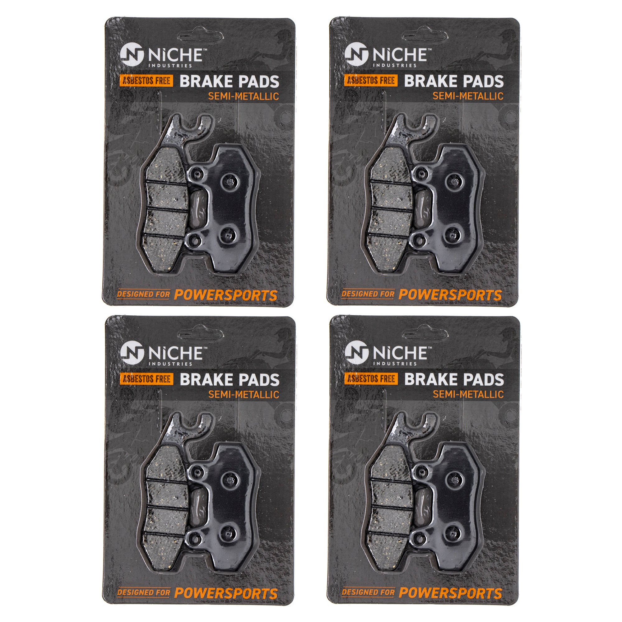 Front Semi-Metallic Brake Pad Set 4-Pack for zOTHER Yamaha Suzuki Kawasaki Venture TTR230 NICHE 519-KPA2317D