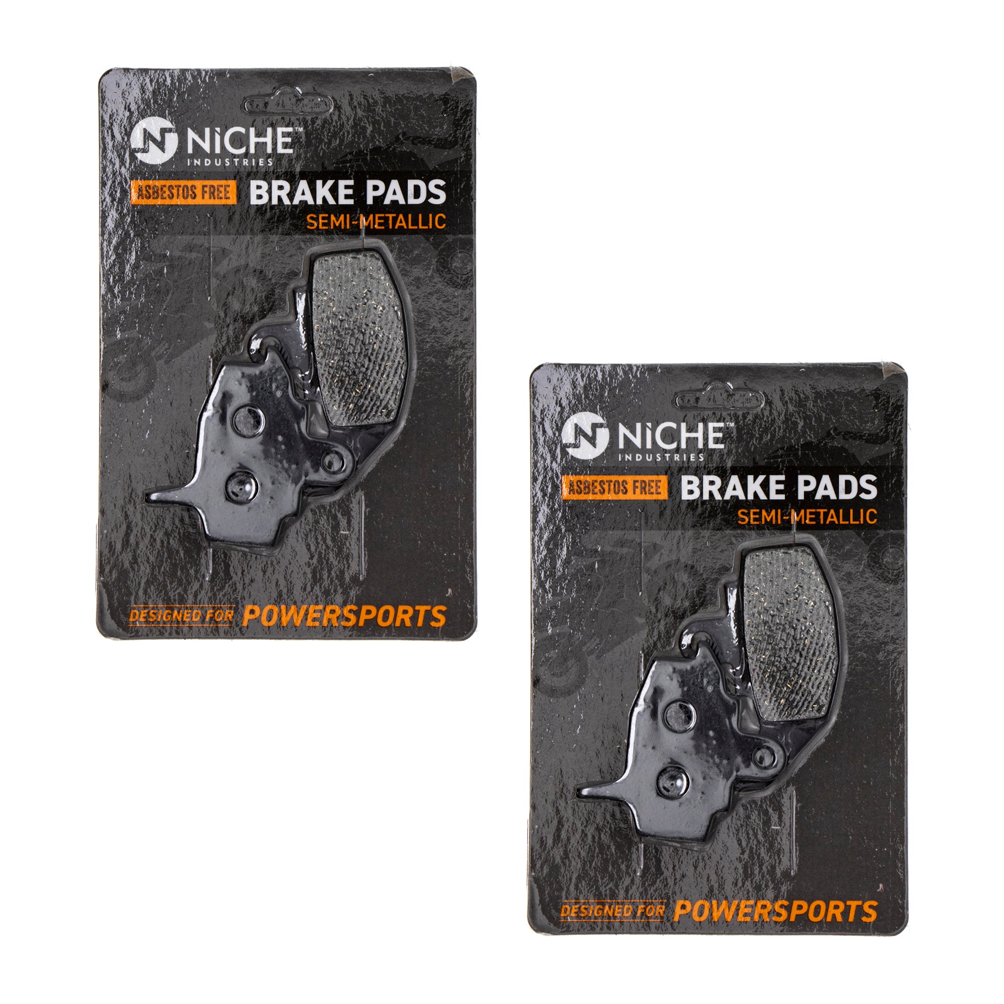 Front Semi-Metallic Brake Pad Set 2-Pack for Kawasaki KLR650 43082-1078 NICHE 519-KPA2318D