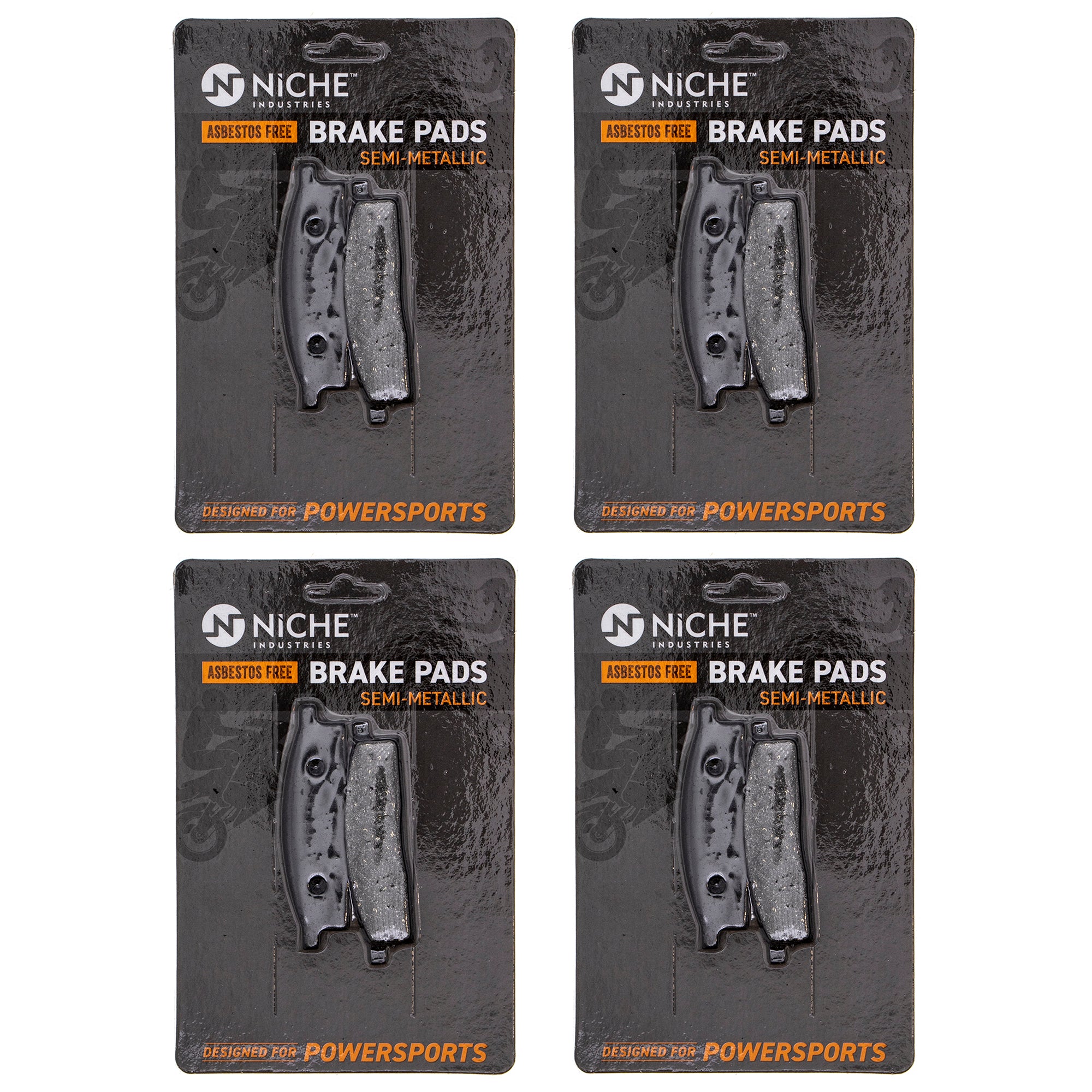 Front Semi-Metallic Brake Pad Set 4-Pack for zOTHER Yamaha YZ85 YZ80 YZ65 TTR125LE NICHE 519-KPA2319D