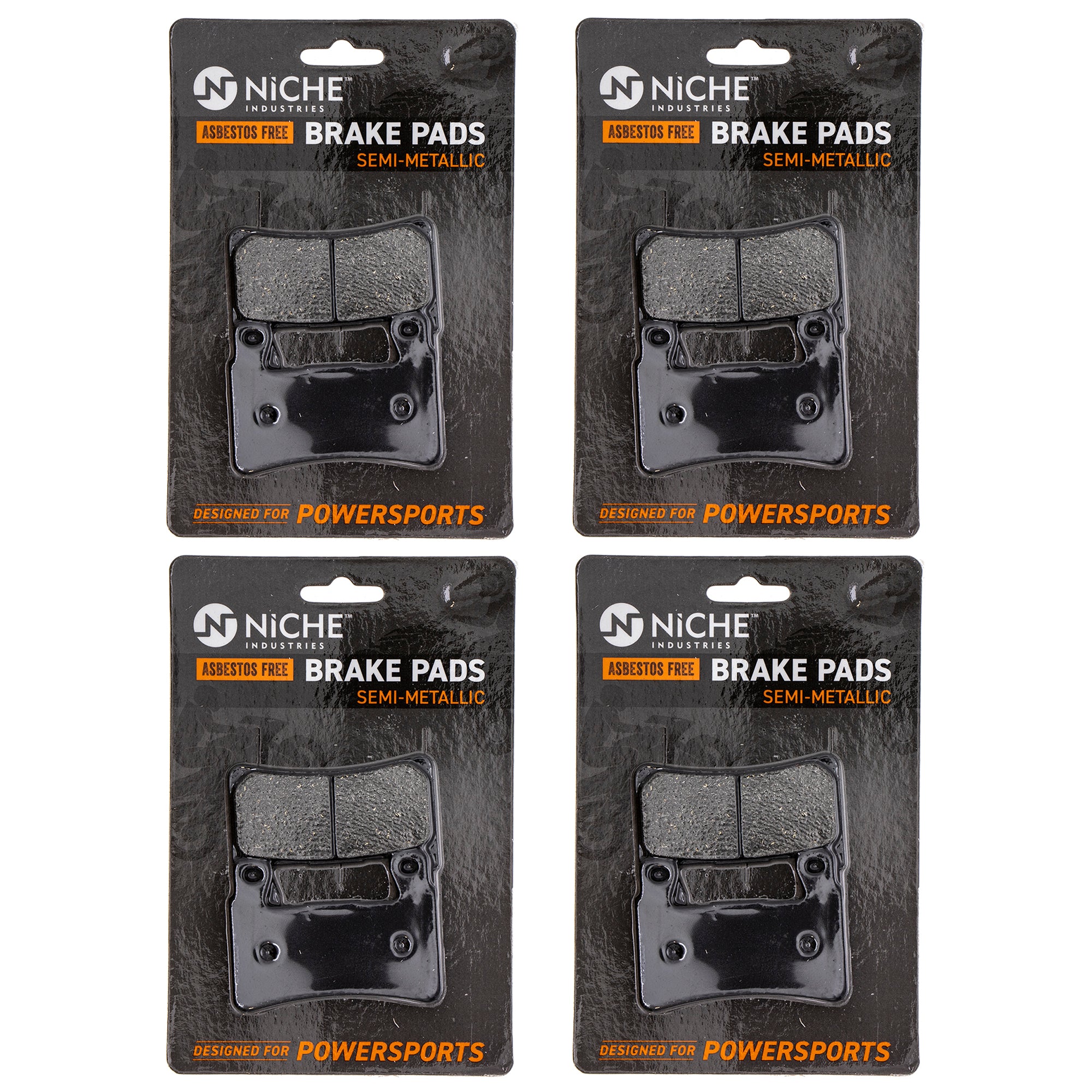 Front Semi-Metallic Brake Pad Set 4-Pack for zOTHER Kawasaki Honda Harley Davidson Street NICHE 519-KPA2310D