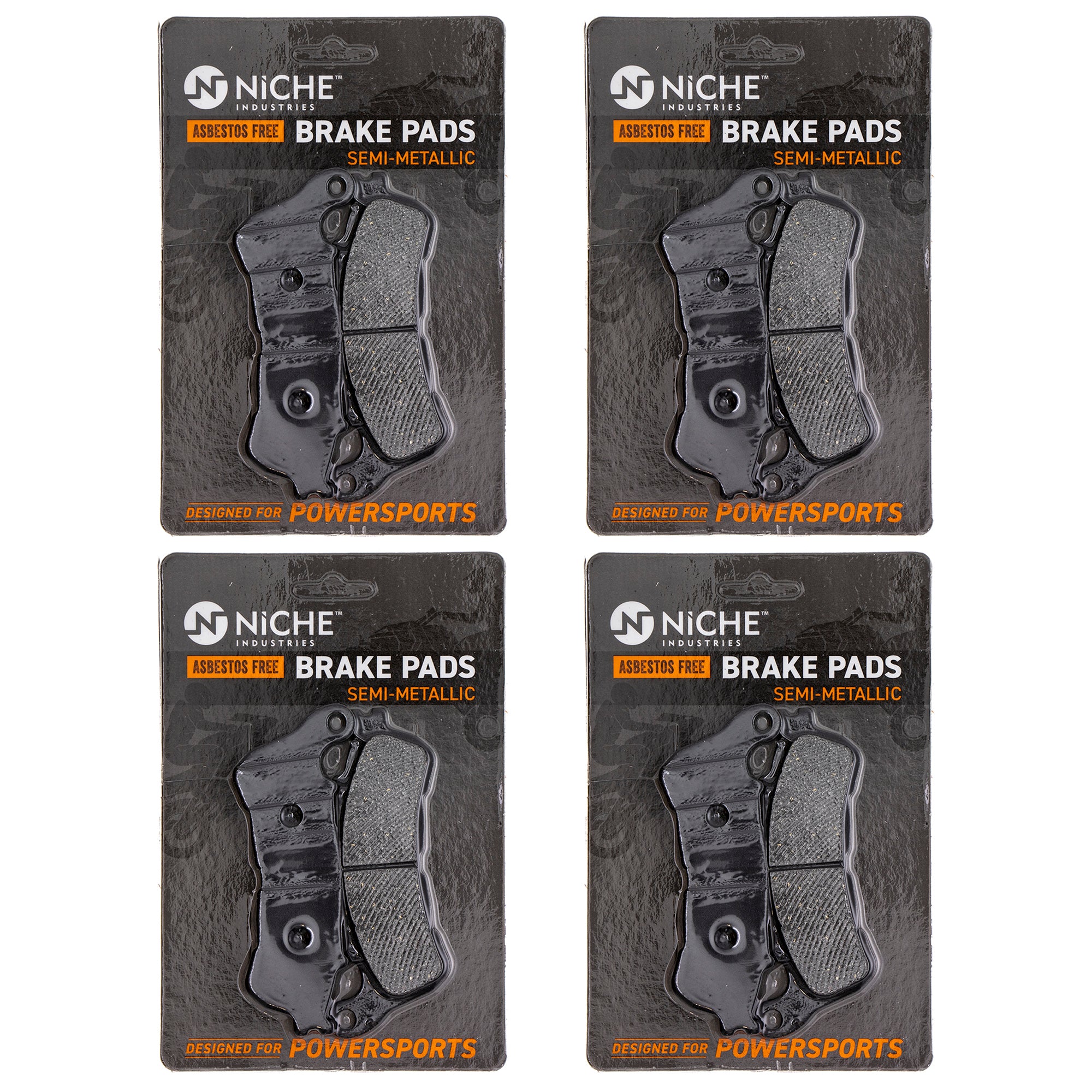 Semi-Metallic Brake Pad Set (Front & Rear) 4-Pack for zOTHER Honda Stateline ST1300 Shadow NICHE 519-KPA2311D