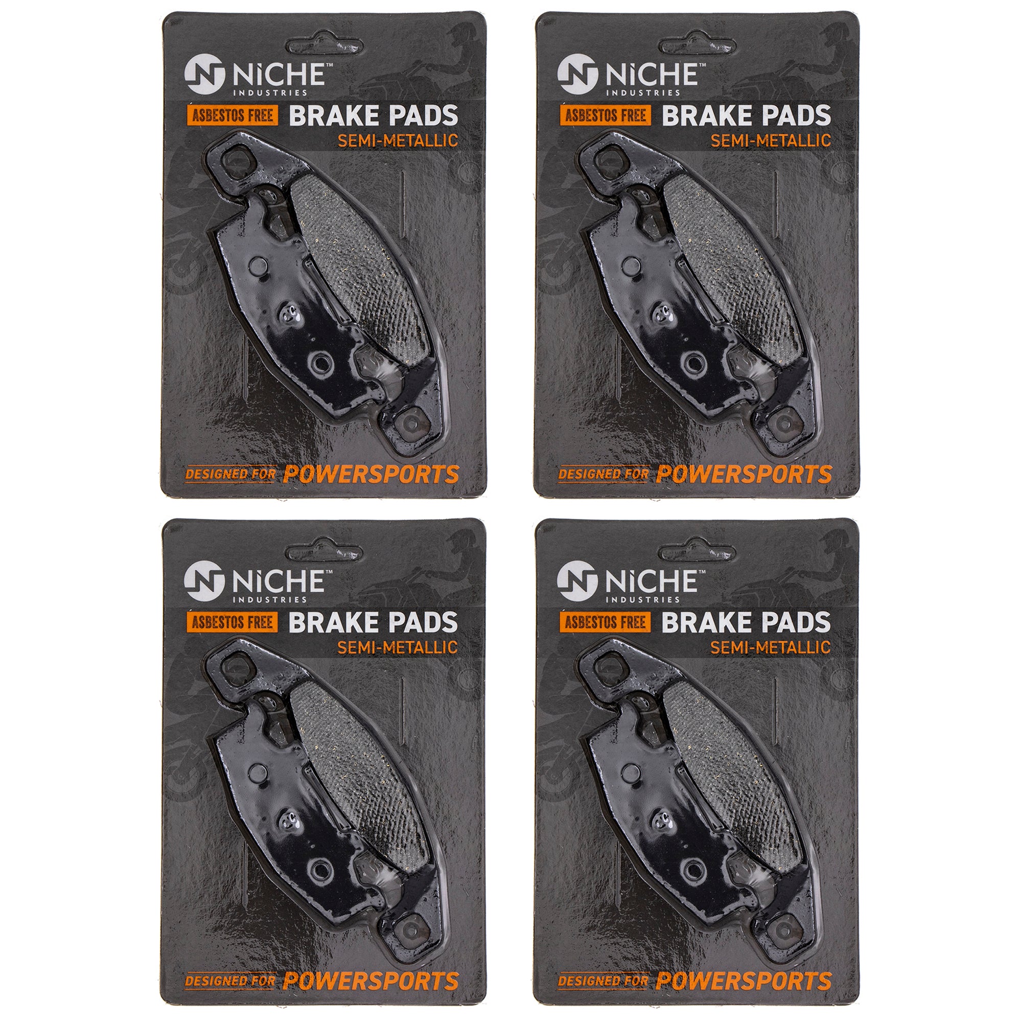 Rear Front Semi-Metallic Brake Pad Set 4-Pack for zOTHER Kawasaki Zephyr Ninja Concours NICHE 519-KPA2424D
