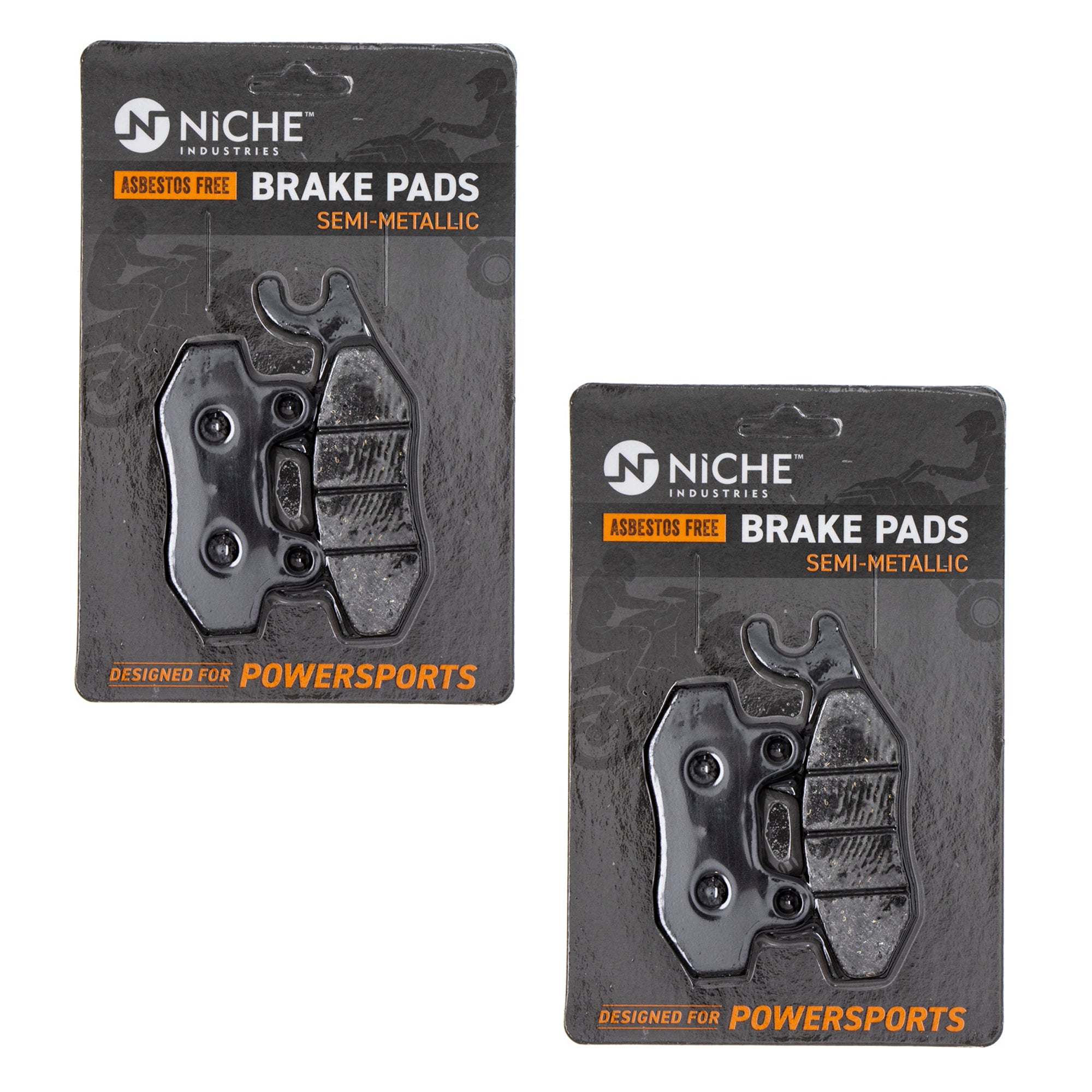 Semi-Metallic Brake Pad Set (Front & Rear) 2-Pack for zOTHER Suzuki Kawasaki Z400 Z250SL NICHE 519-KPA2425D