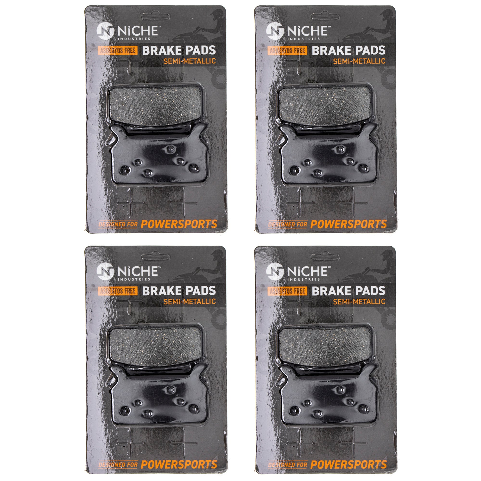 Rear Brake Pads Kit Semi-Metallic 4-Pack for zOTHER Polaris Harley Davidson XCR XCF XC NICHE 519-KPA2428D