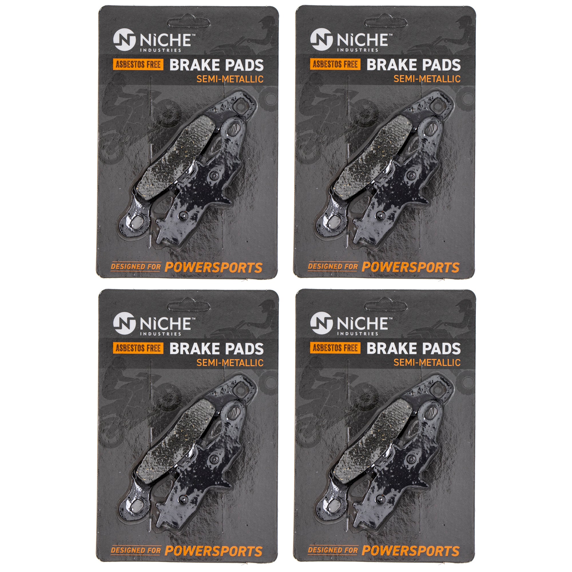 Front Semi-Metallic Brake Pad Set 4-Pack for Suzuki RM85L RM85 RM100 59301-03820 NICHE 519-KPA2421D