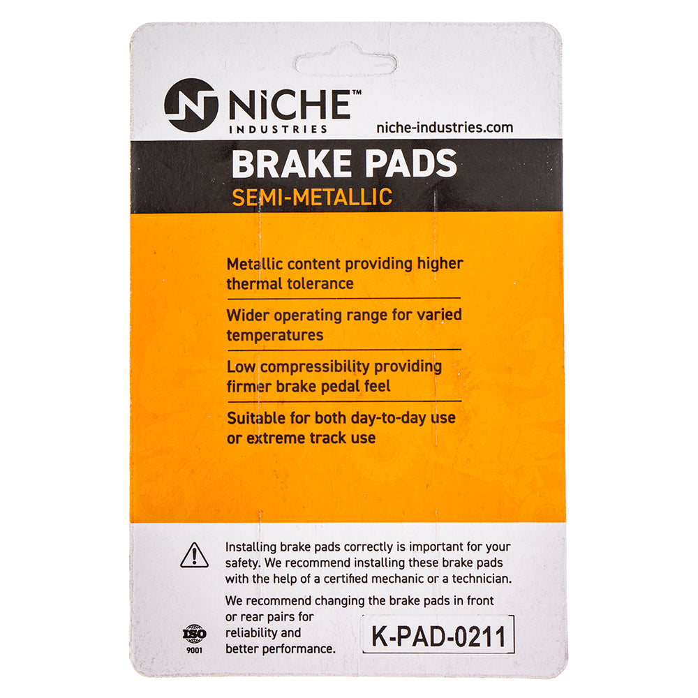 NICHE 519-KPA2433D Semi-Metallic Brake Pads for Triumph BMW Speed
