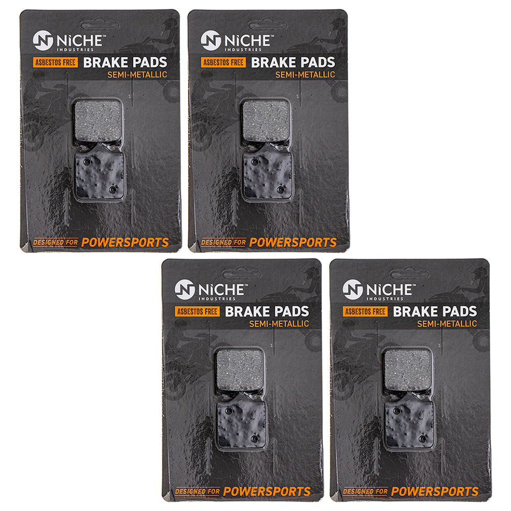 Front Semi-Metallic Brake Pad Set 4-Pack for Triumph BMW Speed S1000RR S1000R T2025247 NICHE 519-KPA2433D