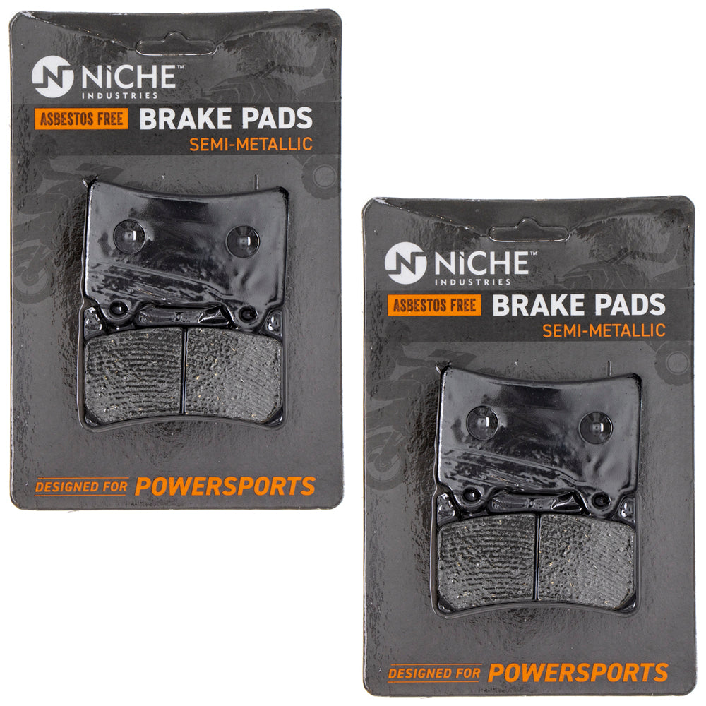 Semi-Metallic Brake Pad Set (Front & Rear) 2-Pack for zOTHER Yamaha TDM850 Royal Road NICHE 519-KPA2434D