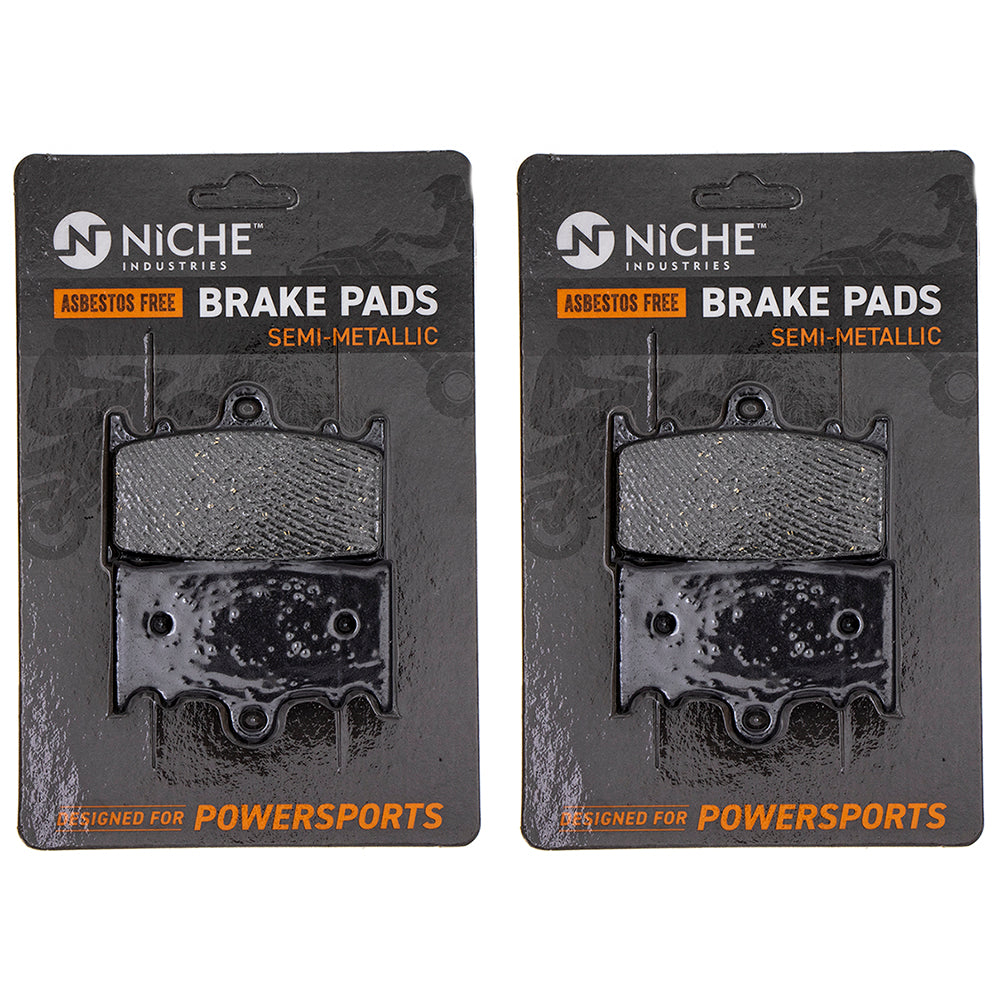 Front Semi-Metallic Brake Pad Set 2-Pack for zOTHER Suzuki Kawasaki ZZR600 ZR1100 Vulcan NICHE 519-KPA2435D