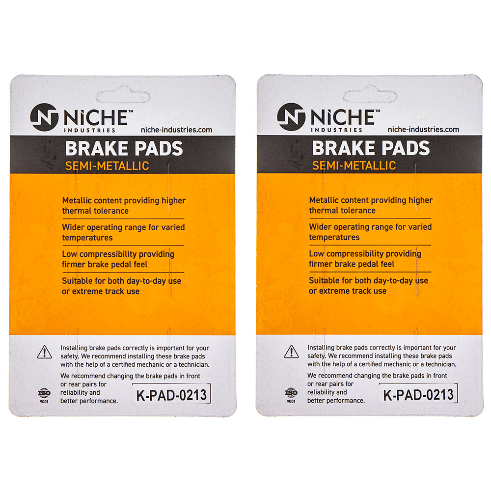 NICHE 519-KPA2435D Brake Pad Set 2-Pack for zOTHER Suzuki Kawasaki