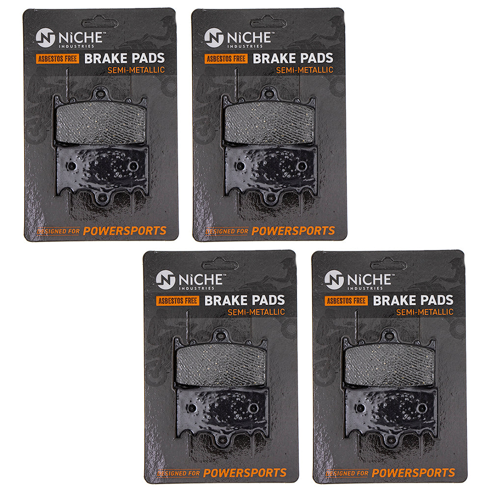 Front Semi-Metallic Brake Pad Set 4-Pack for zOTHER Suzuki Kawasaki ZZR600 ZR1100 Vulcan NICHE 519-KPA2435D