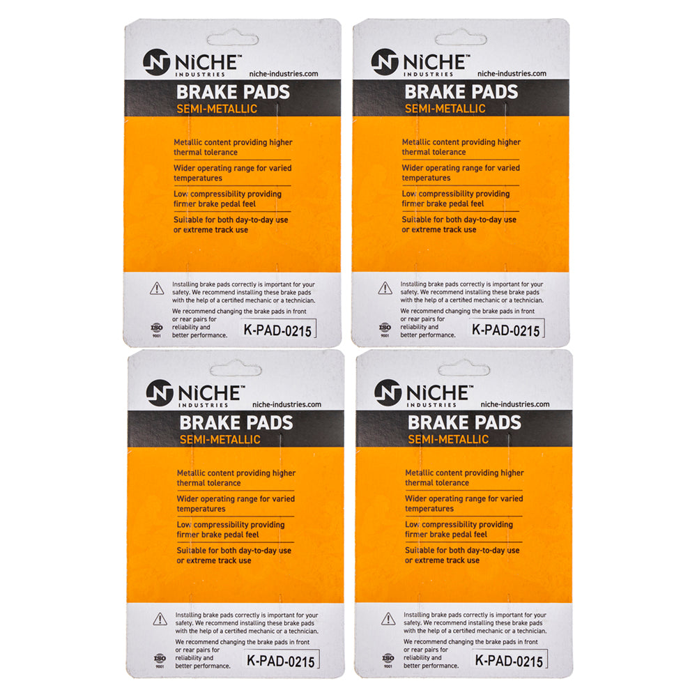 NICHE 519-KPA2437D Brake Pad Set 4-Pack for zOTHER Triumph TT600