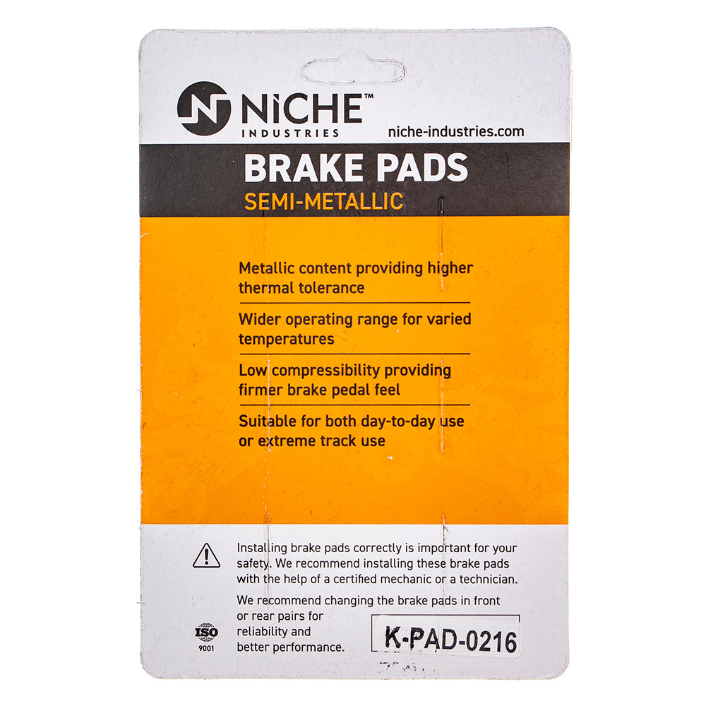 NICHE 519-KPA2438D Semi-Metallic Brake Pads for Triumph Tiger