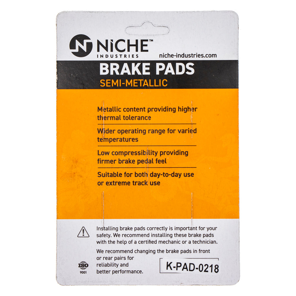NICHE 519-KPA2430D Semi-Metallic Brake Pads for zOTHER Yamaha YZF600R