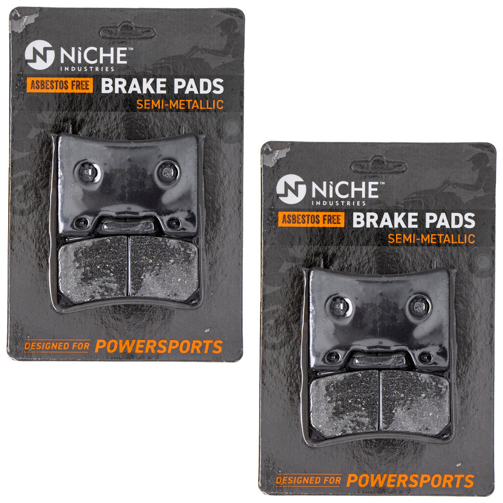 Front Semi-Metallic Brake Pad Set 2-Pack for zOTHER Yamaha YZF600R Vmax FZR600R FZR1000 NICHE 519-KPA2430D