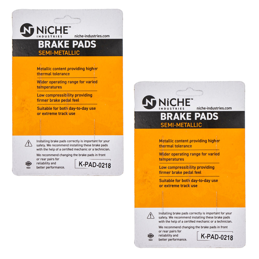 NICHE 519-KPA2430D Brake Pad Set 2-Pack for zOTHER Yamaha YZF600R