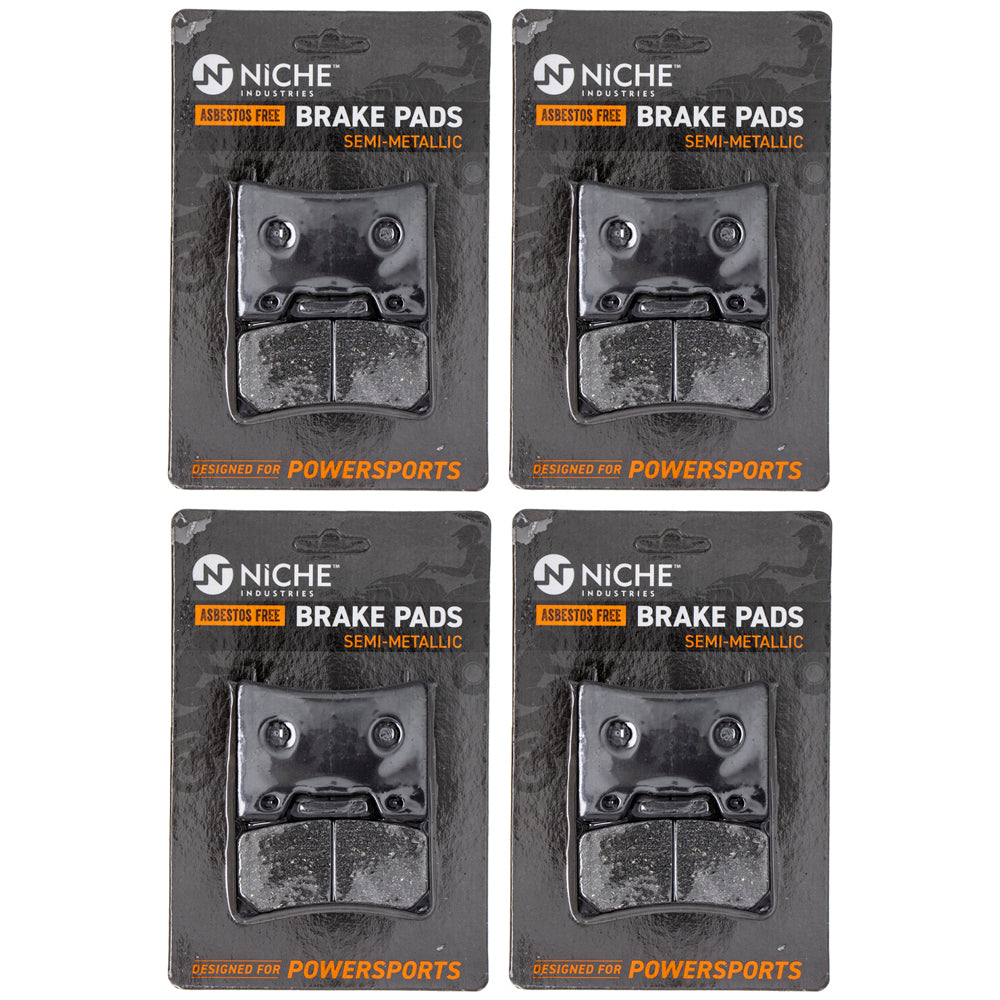 Front Semi-Matallic Brake Pad Set 4-Pack for zOTHER Yamaha YZF600R Vmax FZR600R FZR1000 NICHE 519-KPA2430D