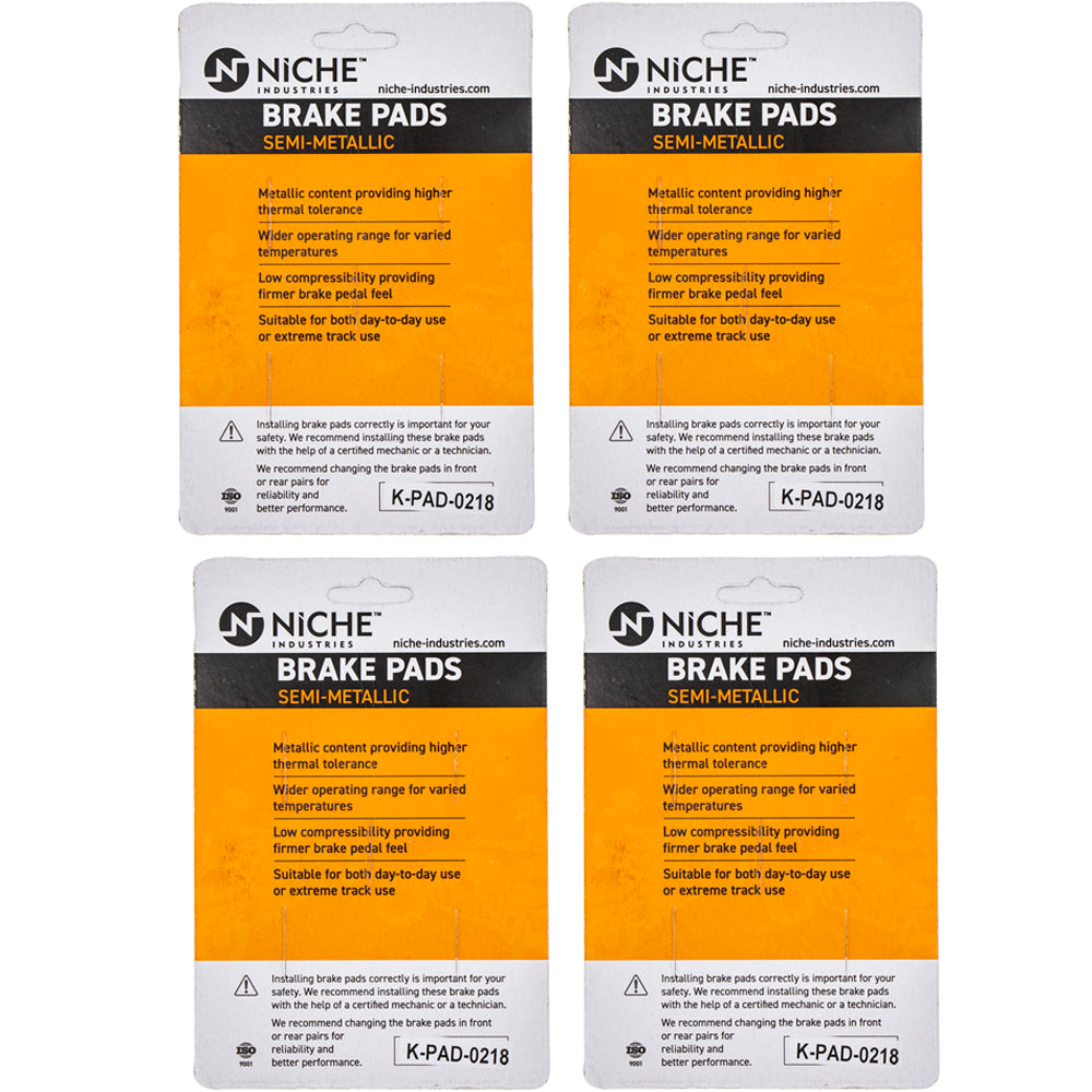 NICHE 519-KPA2430D Brake Pad Set 4-Pack for zOTHER Yamaha YZF600R
