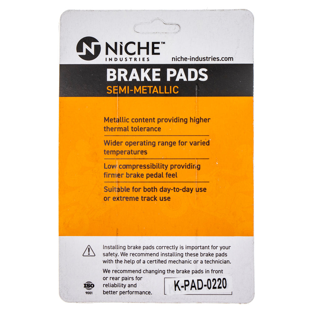 NICHE 519-KPA2442D Semi-Metallic Brake Pads for KTM Husqvarna Poulan
