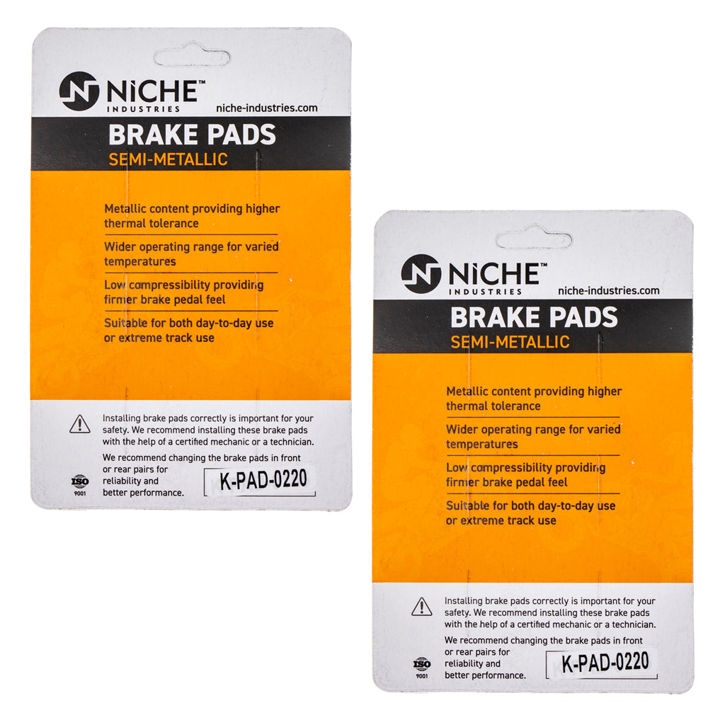 NICHE 519-KPA2442D Brake Pad Set 2-Pack for KTM Husqvarna Poulan