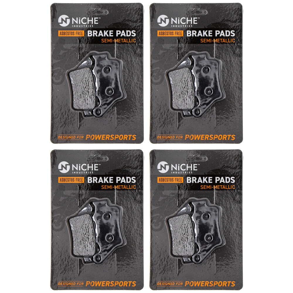 Rear Brake Pads Kit Semi-Metallic 4-Pack for KTM Husqvarna Poulan Craftsman AYP RedMax 690 NICHE 519-KPA2442D