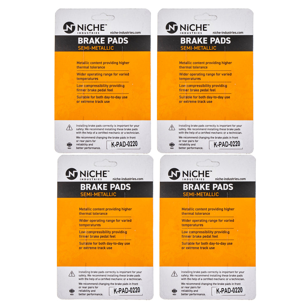 NICHE 519-KPA2442D Brake Pad Set 4-Pack for KTM Husqvarna Poulan