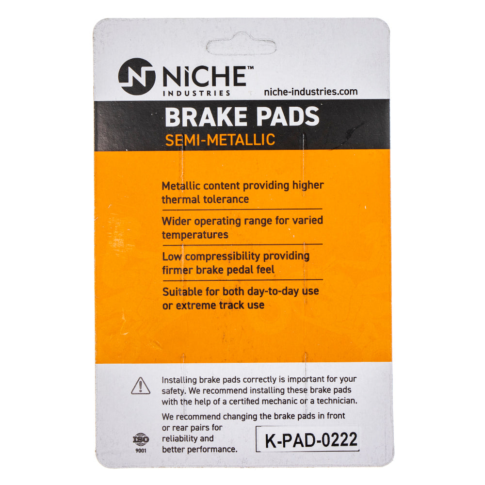 NICHE 519-KPA2444D Semi-Metallic Brake Pads for Triumph Kawasaki