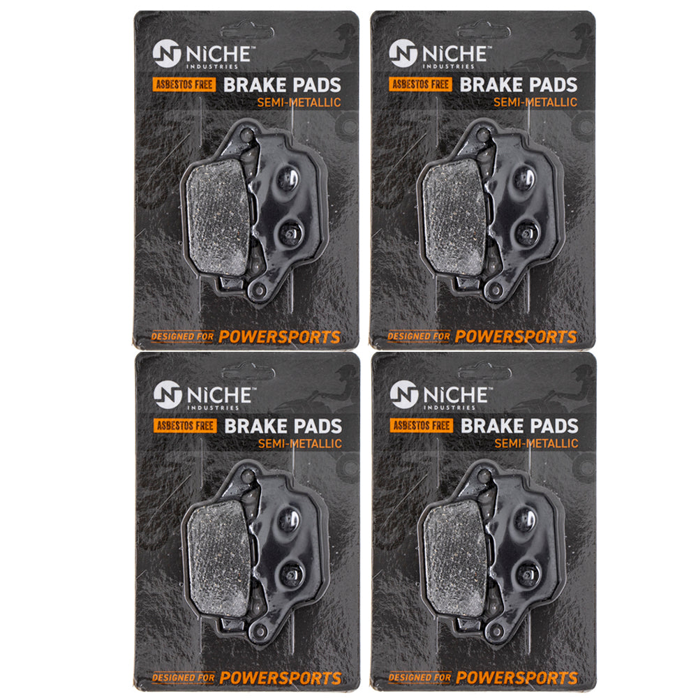 Rear Brake Pads Kit Semi-Metallic 4-Pack for Triumph Kawasaki ZR800 Z900 Z800 Versys NICHE 519-KPA2444D