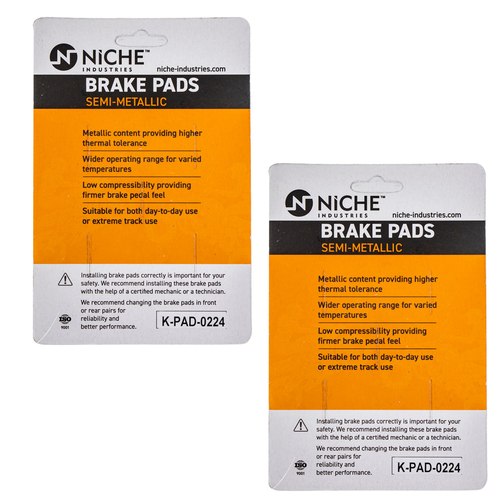 NICHE 519-KPA2446D Brake Pad Set 2-Pack for zOTHER Triumph Ducati BMW