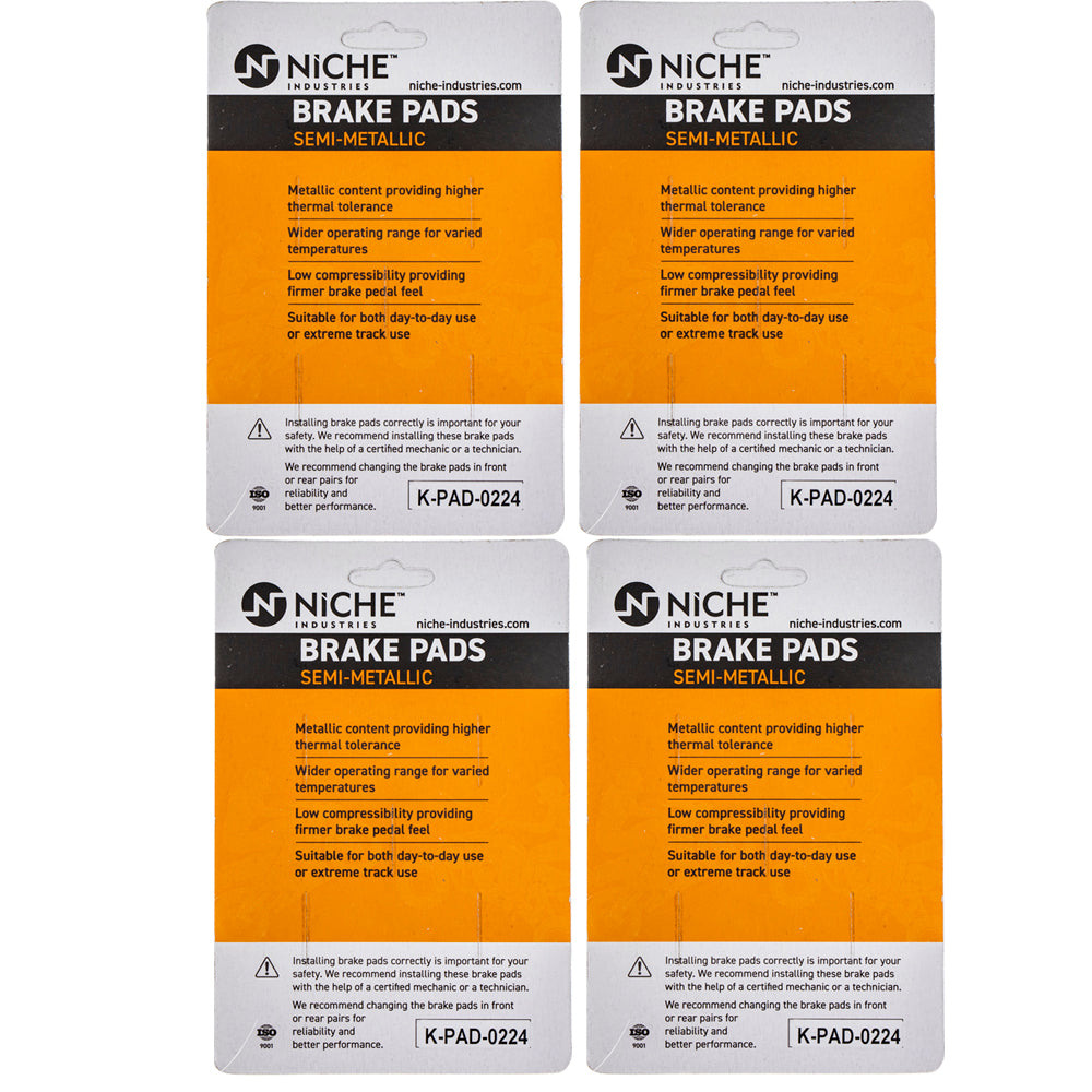 NICHE 519-KPA2446D Brake Pad Set 4-Pack for zOTHER Triumph Ducati BMW