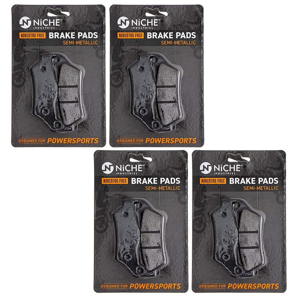 Rear Semi-Metallic Brake Pad Set 4-Pack for zOTHER BMW K1300S K1300R K1200S K1200R NICHE 519-KPA2448D