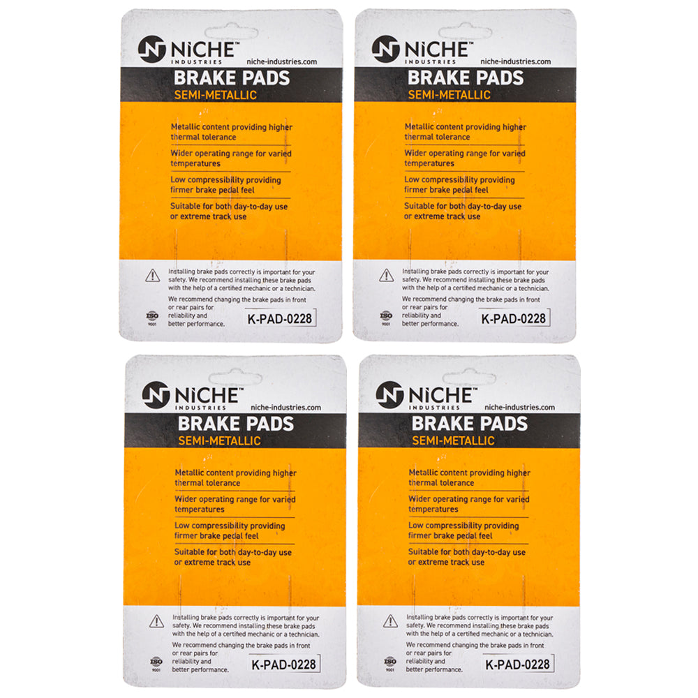 NICHE 519-KPA2440D Brake Pad Set 4-Pack for zOTHER Honda Hornet