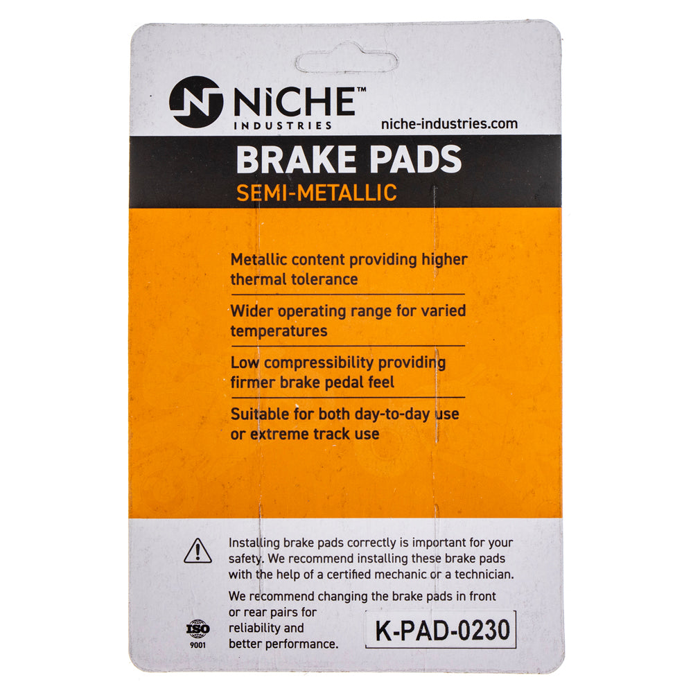 NICHE 519-KPA2452D Brake Pad for zOTHER Suzuki Honda SV650X SV650