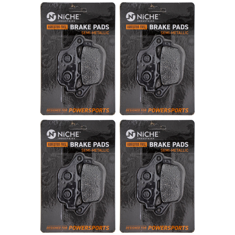 Rear Brake Pads Kit Semi-Metallic 4-Pack for Suzuki Honda SV650X SV650 GW250F GW250 NICHE 519-KPA2452D