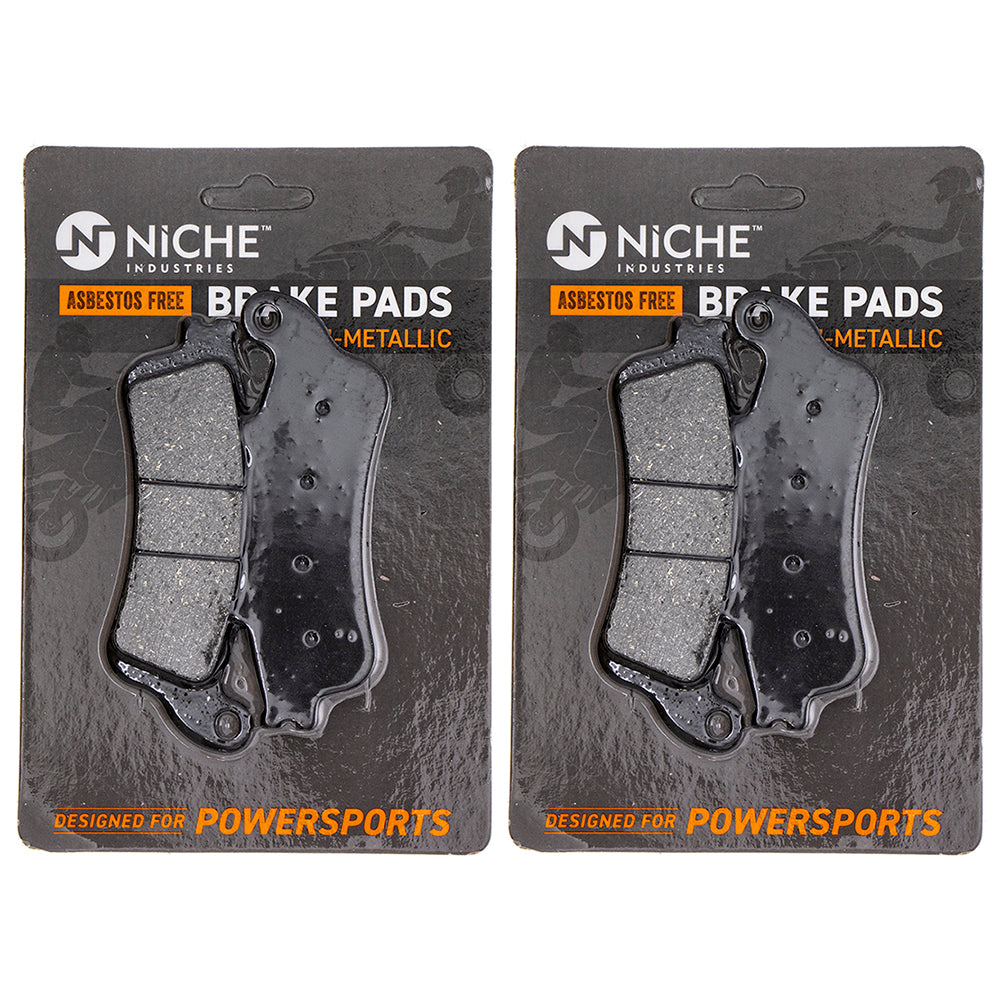 Front Semi-Metallic Brake Pad Set 2-Pack for Kawasaki Vulcan 43082-0152 NICHE 519-KPA2453D