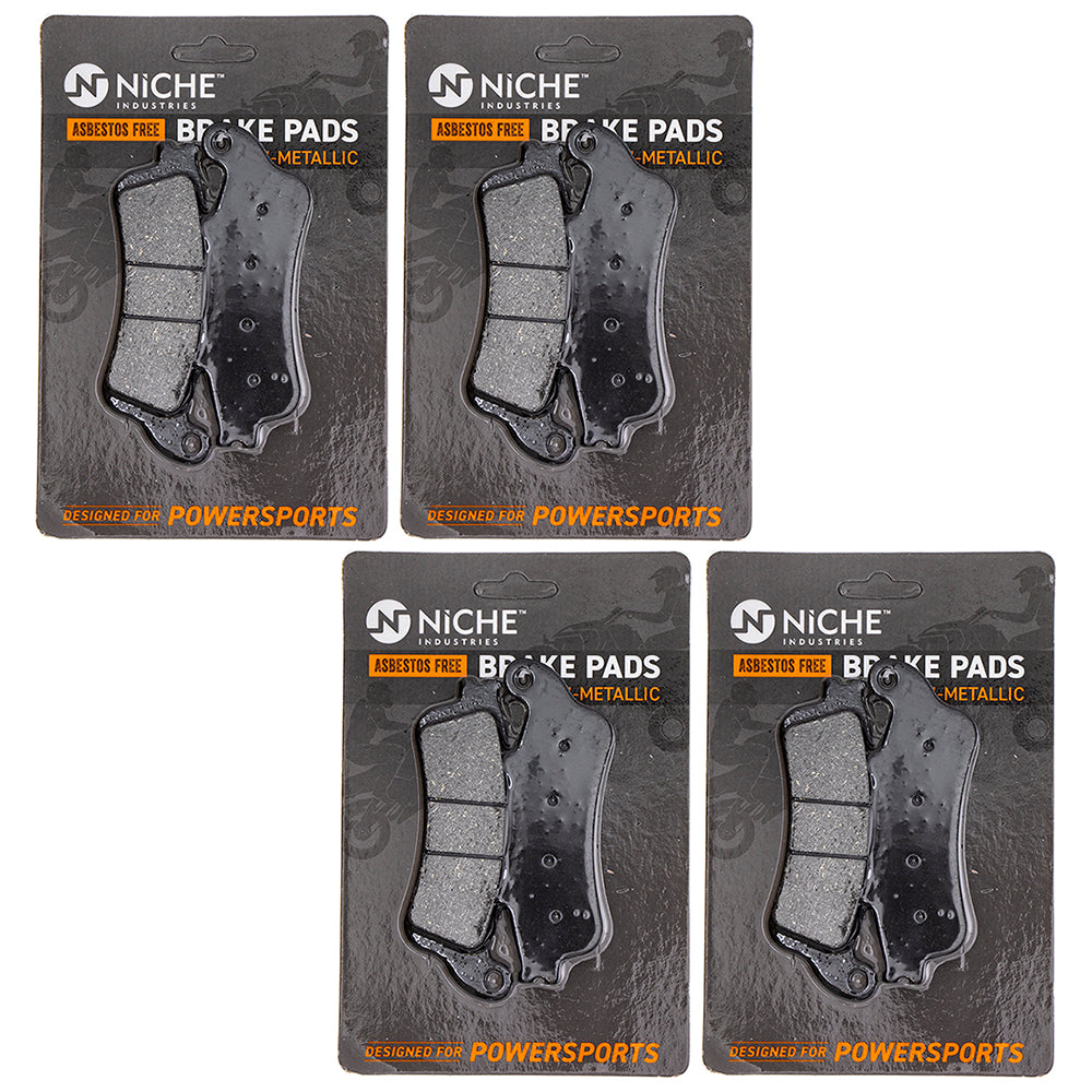 Front Semi-Metallic Brake Pad Set 4-Pack for Kawasaki Vulcan 43082-0152 NICHE 519-KPA2453D