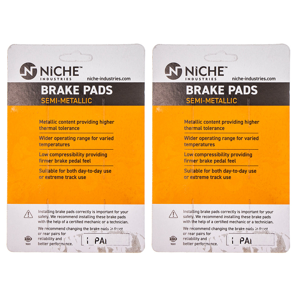 NICHE 519-KPA2454D Brake Pad Set 2-Pack for Yamaha Triumph FJR1300